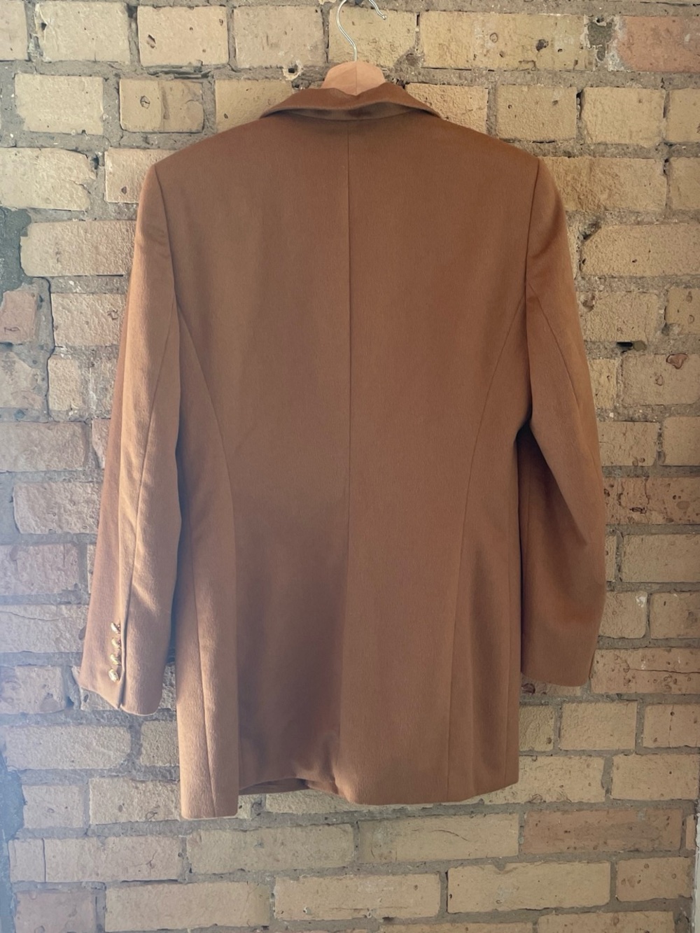Escada Camel Brown Tailored Wool Blazer Coat - Picture 2 of 4